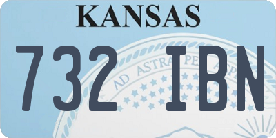 KS license plate 732IBN