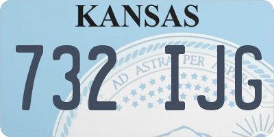 KS license plate 732IJG