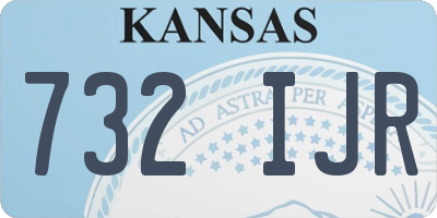 KS license plate 732IJR