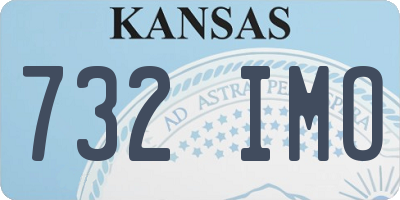 KS license plate 732IMO