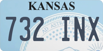 KS license plate 732INX