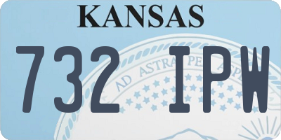 KS license plate 732IPW