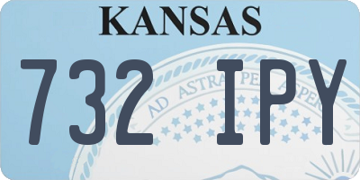 KS license plate 732IPY