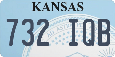 KS license plate 732IQB