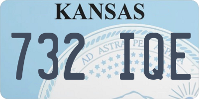 KS license plate 732IQE
