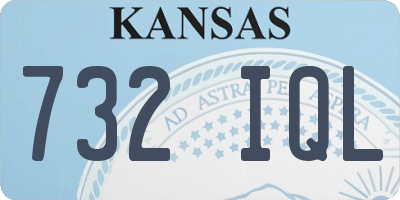 KS license plate 732IQL