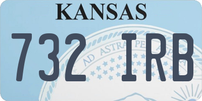 KS license plate 732IRB