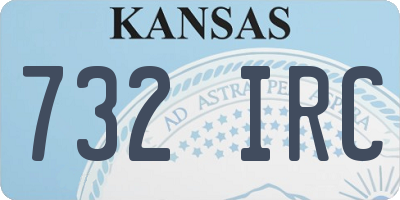KS license plate 732IRC