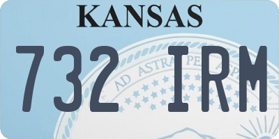 KS license plate 732IRM