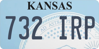 KS license plate 732IRP