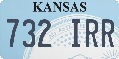 KS license plate 732IRR