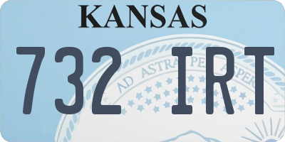 KS license plate 732IRT