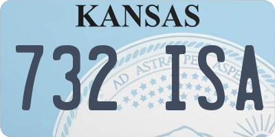 KS license plate 732ISA