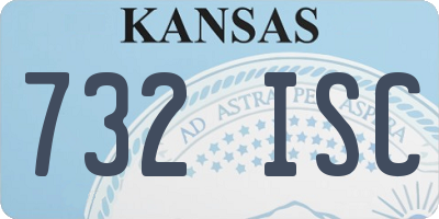 KS license plate 732ISC