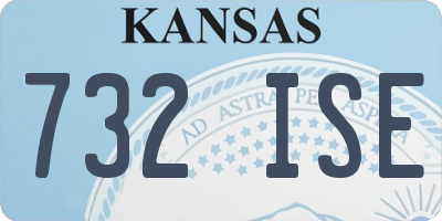 KS license plate 732ISE
