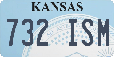 KS license plate 732ISM