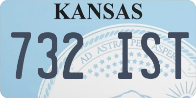 KS license plate 732IST