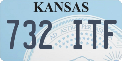 KS license plate 732ITF