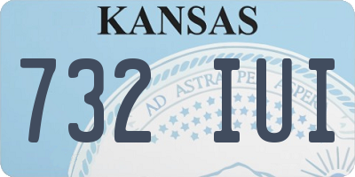 KS license plate 732IUI