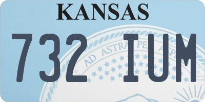 KS license plate 732IUM