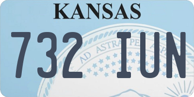 KS license plate 732IUN