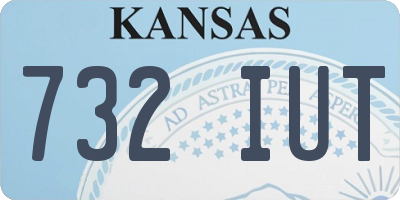 KS license plate 732IUT