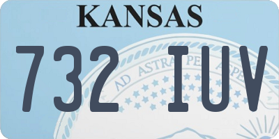 KS license plate 732IUV