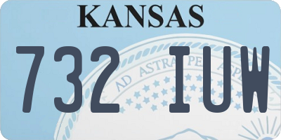 KS license plate 732IUW
