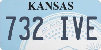 KS license plate 732IVE
