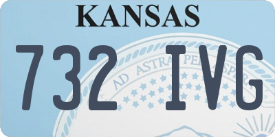 KS license plate 732IVG