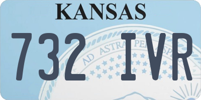 KS license plate 732IVR