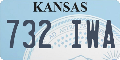 KS license plate 732IWA