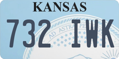 KS license plate 732IWK