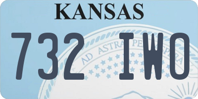KS license plate 732IWO