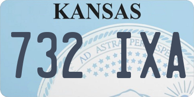 KS license plate 732IXA