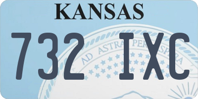 KS license plate 732IXC