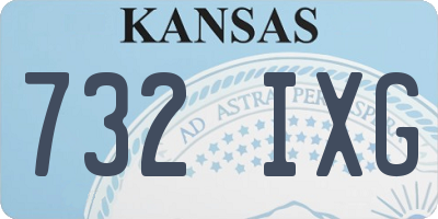 KS license plate 732IXG