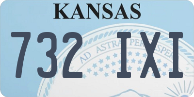 KS license plate 732IXI
