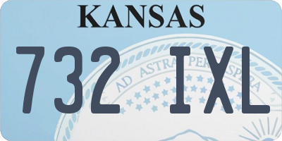 KS license plate 732IXL