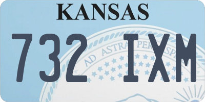 KS license plate 732IXM