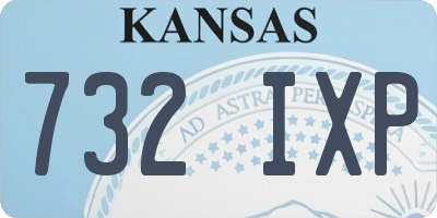 KS license plate 732IXP