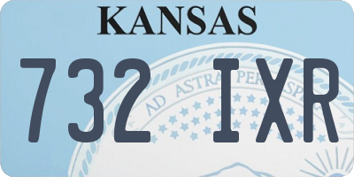 KS license plate 732IXR