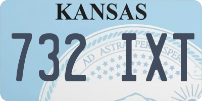 KS license plate 732IXT