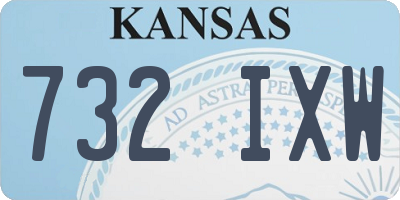 KS license plate 732IXW