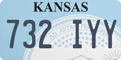 KS license plate 732IYY