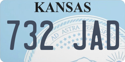KS license plate 732JAD