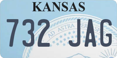 KS license plate 732JAG