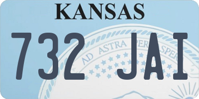 KS license plate 732JAI