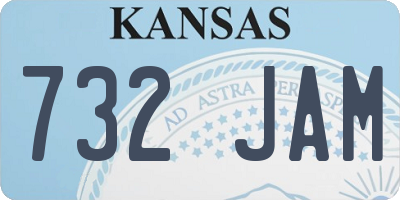 KS license plate 732JAM