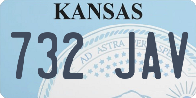 KS license plate 732JAV